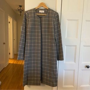 CALVIN KLEIN checkered topper coat